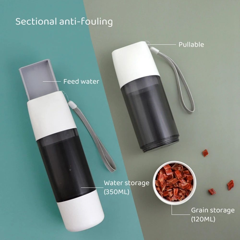Pet Dog Water Bottle Feeder Bowl Portable Water Food Bottle Pets Outdoor Travel Drinking Dog Bowls Water Bowl For Dogs Cat
